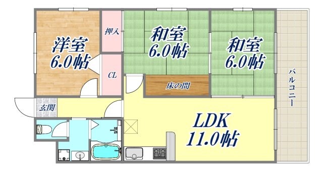 グランドメゾン昆陽の物件間取画像