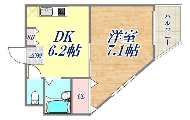 サニーハイツの物件間取画像