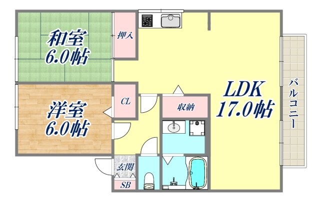 プレステージ芦屋F棟の物件間取画像