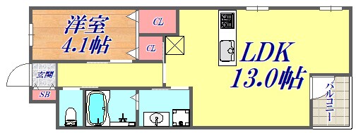 クロシェット ラクテの物件間取画像