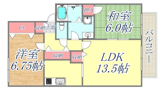 大関満池谷ハイツの物件間取画像