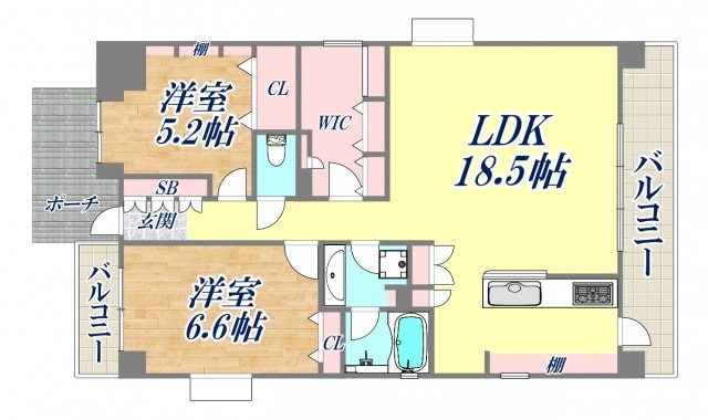 ルネ苦楽園の物件間取画像