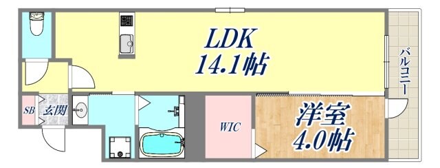 ウェルスクエア西宮甲東園の物件間取画像