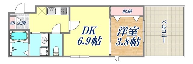 AILE門戸荘の物件間取画像