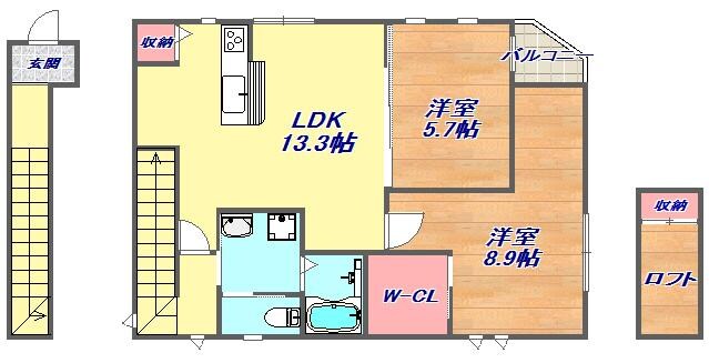 ディアコート御影の物件間取画像
