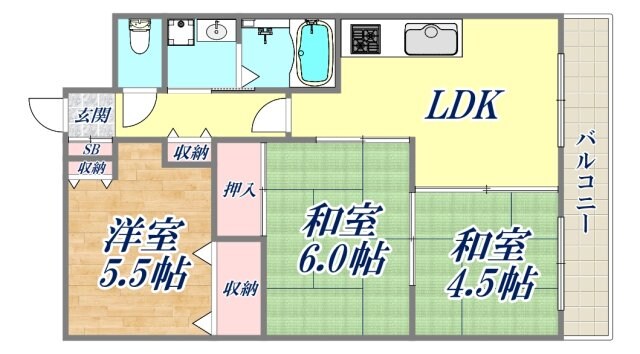 パレス野田の物件間取画像