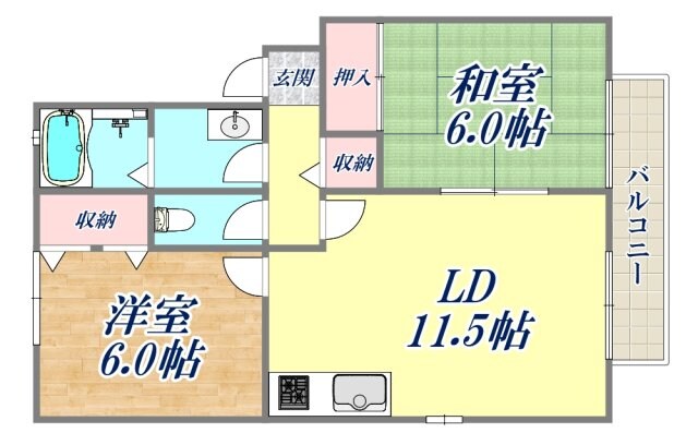 レジデンス上ヶ原の物件間取画像