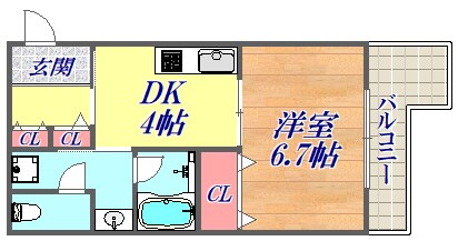 サウスサイド武庫之荘の物件間取画像