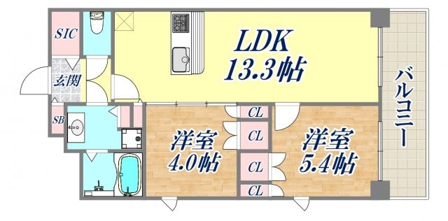 ブランシエスタ西宮の物件間取画像