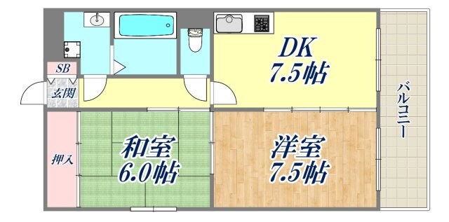 宝塚シャンテリーハイツの物件間取画像