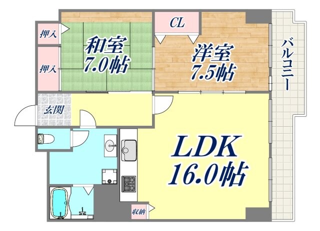 東急ドエル摩耶の物件間取画像