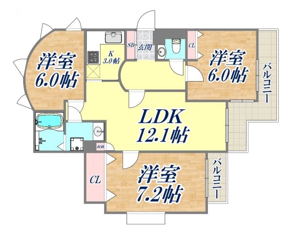 ハウス47の物件間取画像