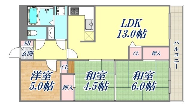 ラフォーレ夙川の物件間取画像