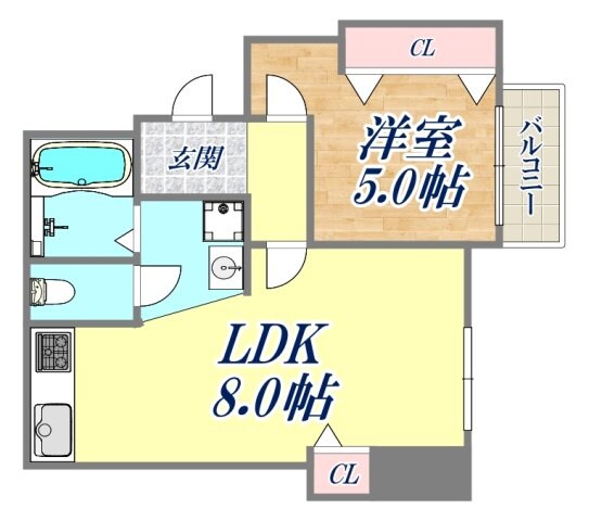 シャトー北野の物件間取画像