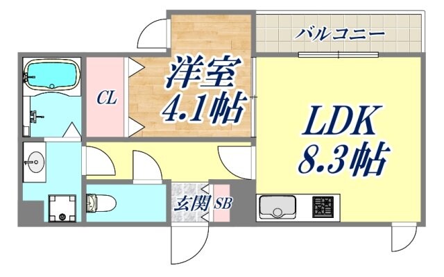 エクレール立花の物件間取画像