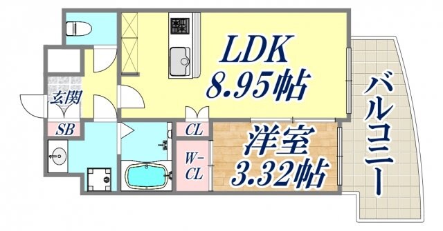 セレニテ甲子園プリエの物件間取画像