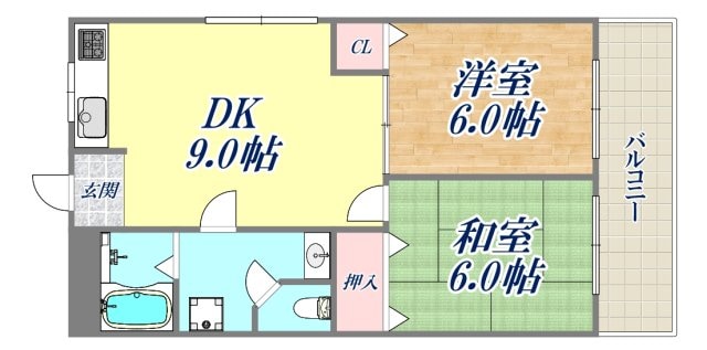 シャトー樋之池の物件間取画像