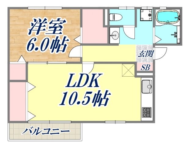 ハイツ・ツゥ・サティの物件間取画像