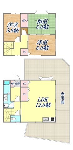 清水町ハイツの物件間取画像