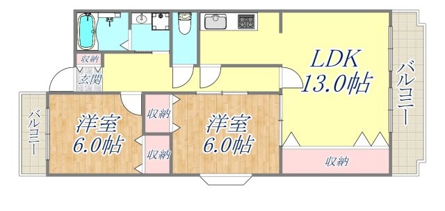 グランシャリオ西宮の物件間取画像