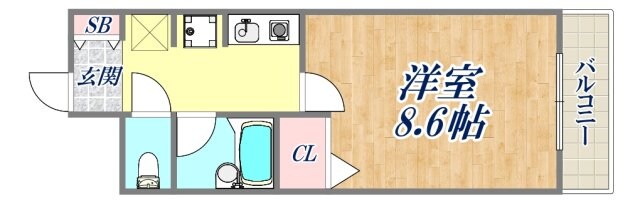 エスポワール西宮北口の物件間取画像