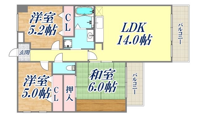 バードヒルズの物件間取画像