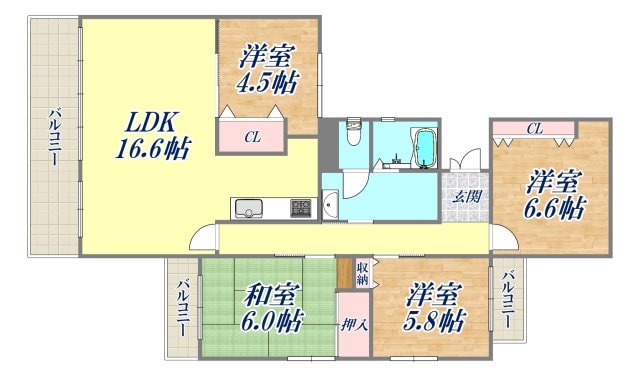 藤和ライブタウン仁川の物件間取画像