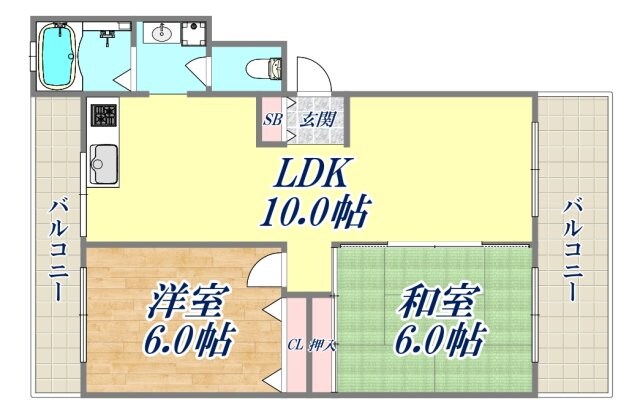 芦屋東山プリンスの物件間取画像