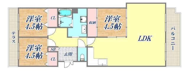 デュオ苦楽園の物件間取画像