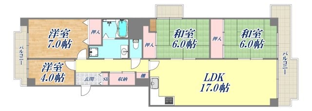 サンビオラ5番館の物件間取画像