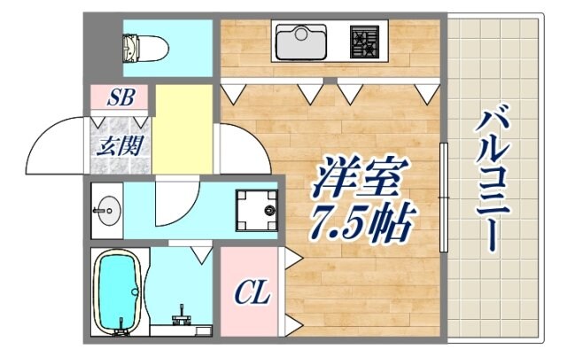 HCフラッツ魚崎の物件間取画像