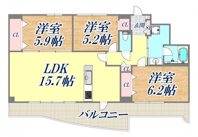 老松町ピーク1の物件間取画像