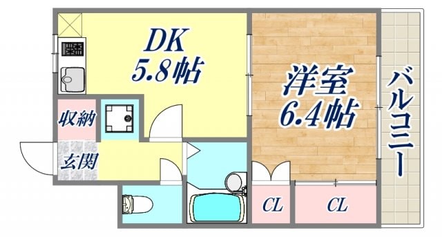 キャッスル甲子園の物件間取画像