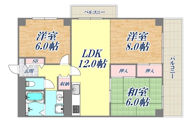 北広田アーバンライフの物件間取画像