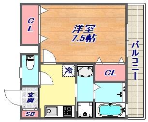 フルール岡本の物件間取画像