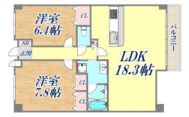 MINT甲子園三番町の物件間取画像