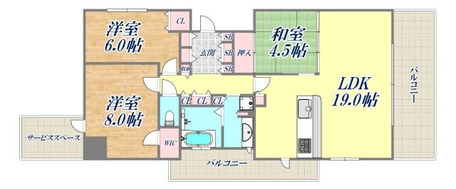 ザ・パークハウス芦屋春日町の物件間取画像