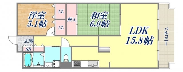 ココ西宮の物件間取画像