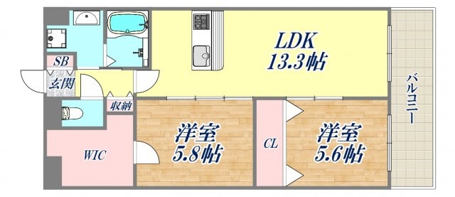 クラニア甲東園の物件間取画像