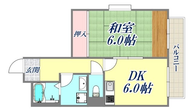 アースマンションの物件間取画像