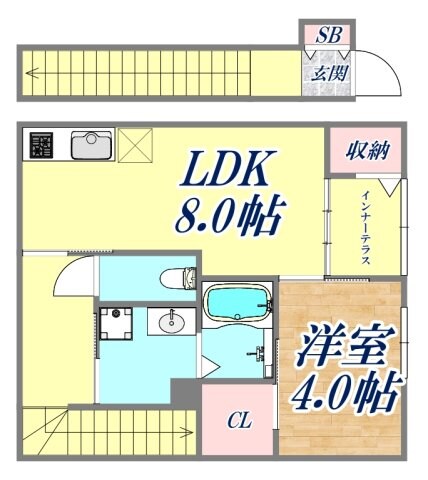 プランドール豊町の物件間取画像