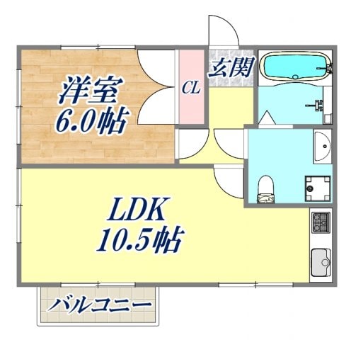 グレイスフル甲東園2の物件間取画像