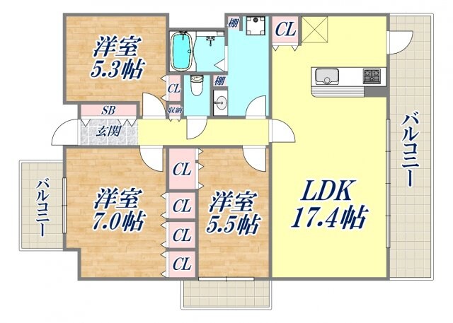 パークハウス夙川香櫨園の物件間取画像