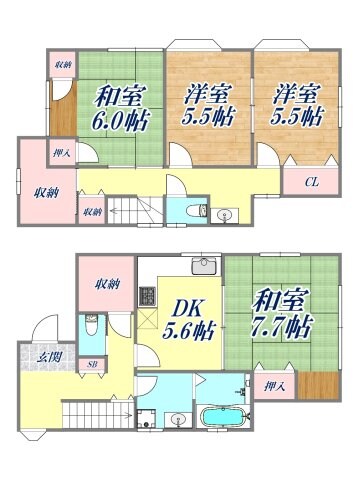 魚崎南町3丁目戸建の物件間取画像