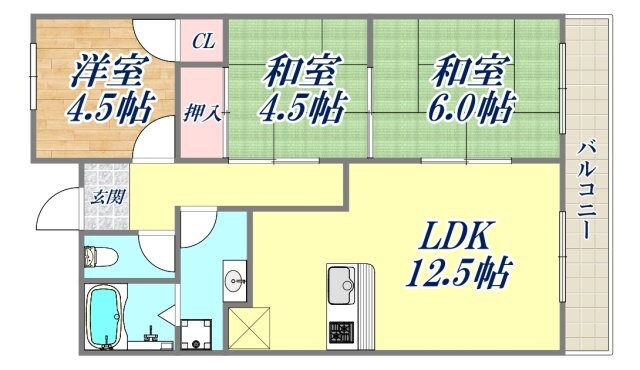 アビリティ塚口の物件間取画像