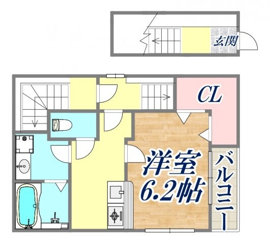 クレール上ヶ原の物件間取画像