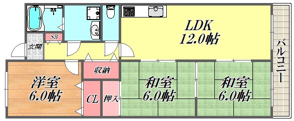 オルティア塚口の物件間取画像