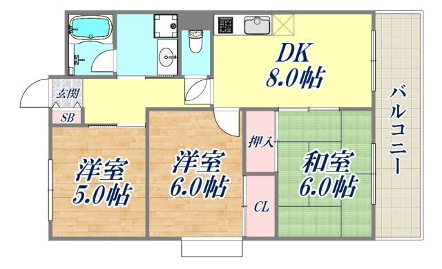 シティハイツ立花２の物件間取画像