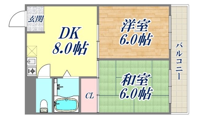 シャルダン大島の物件間取画像