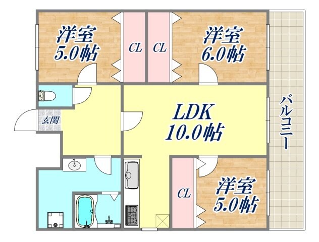 ワイズ甲子園口の物件間取画像